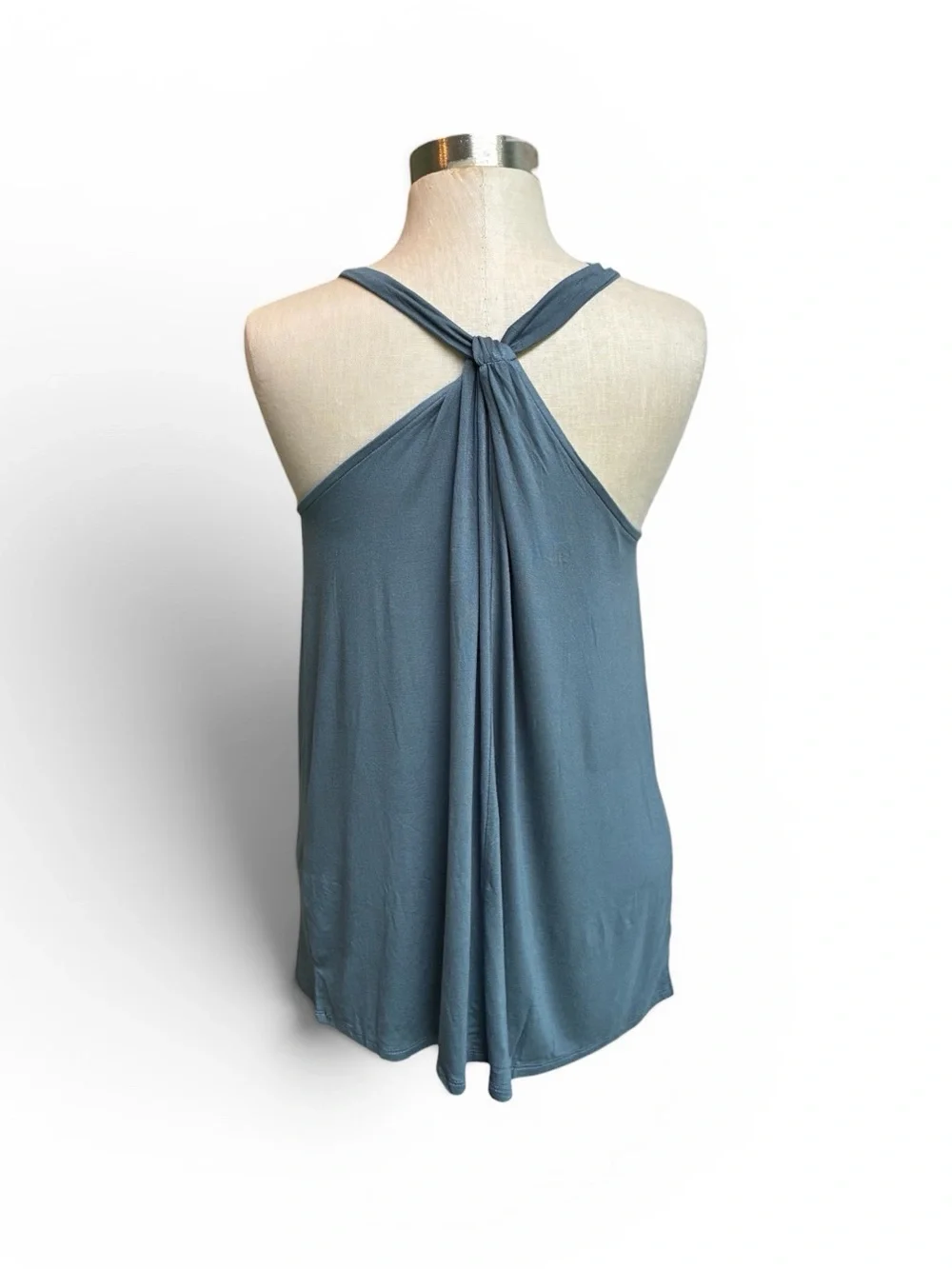 LOFT Slate-Blue Halter Mock-Neck Tank